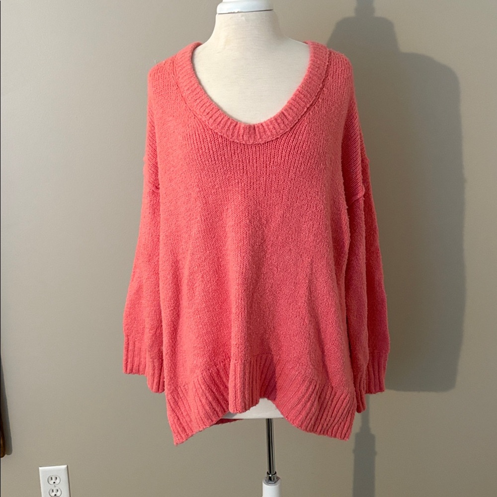 Free People Pink Off-the-Shoulder Sweater